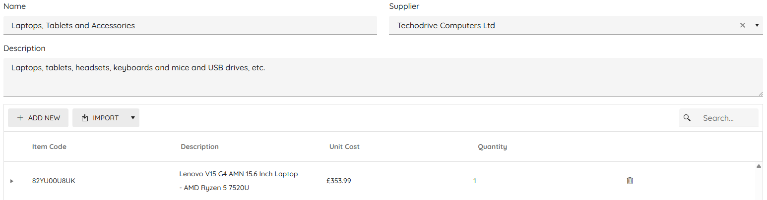 First catalogue item added.png