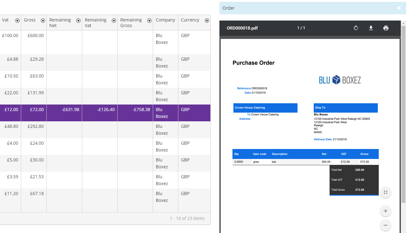 amazon open orders on digit